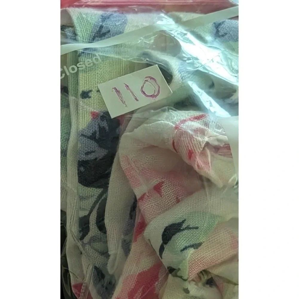 Baby Gap Toddler Girl's Dress 3T Linen Blend Bright Cabbage Rose Garden Sundress